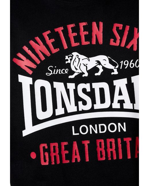 Lonsdale T-Shirt KILCHOAN in Black für Herren