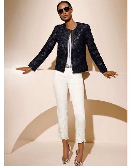 Mainpol Black Blusenblazer Lederblazer
