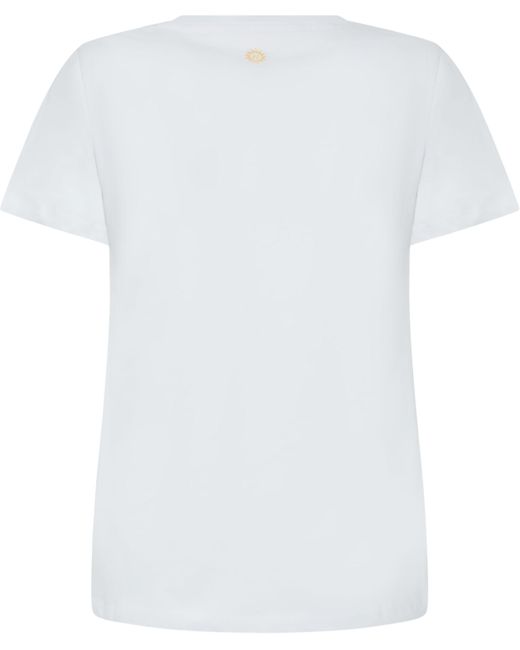 Pepe Jeans White T-Shirt PJ-ESHA mit großem, sommerlichem Frontprint