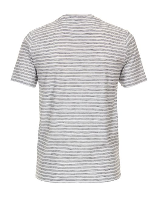 CASA MODA T-Shirt gestreift in Gray für Herren