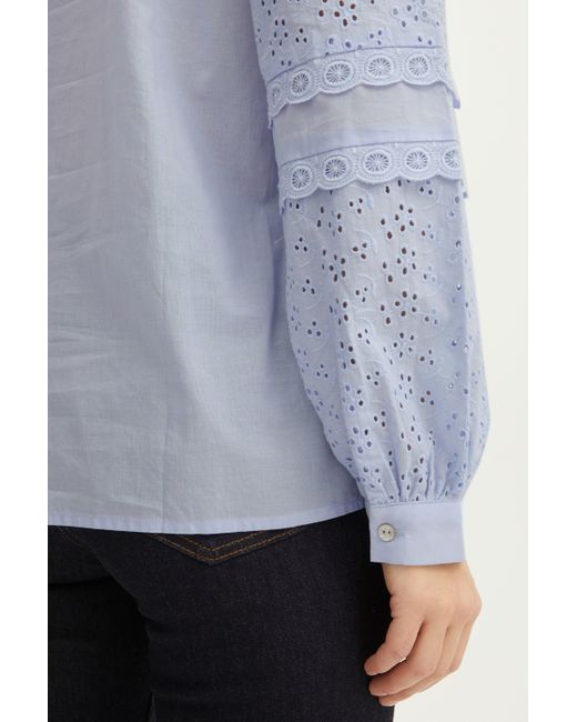 Pulz White Langarmbluse PZOLIVIA Blouse