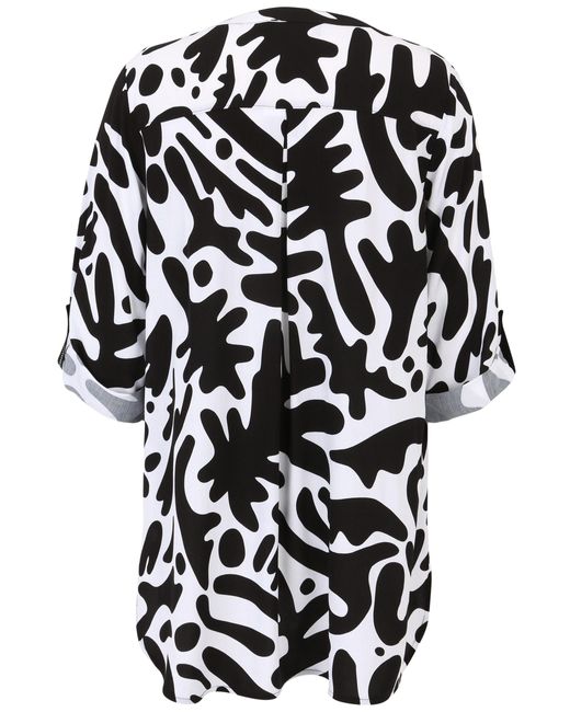Doris Streich Black Kurzarmbluse Bluse