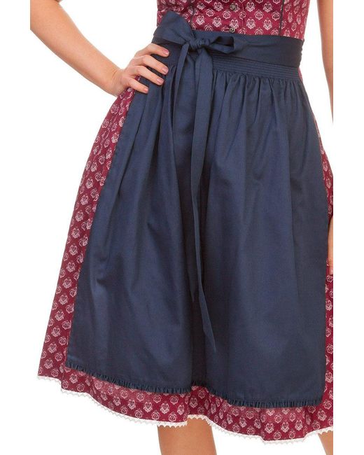 Alpenfee Tracht Blue Midi Dirndl 2tlg.
