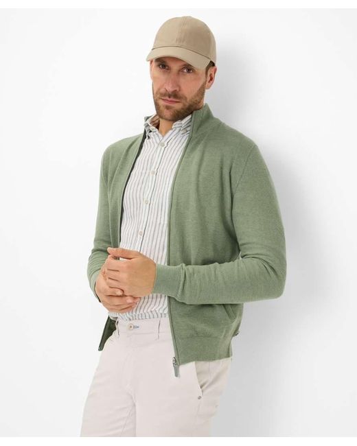 Brax Strickpullover in Green für Herren