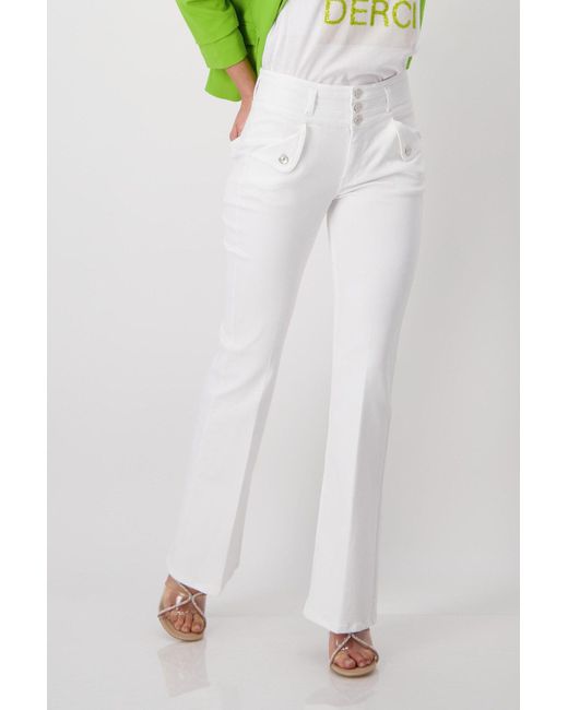 Monari White Skinny-fit-Jeans Hose