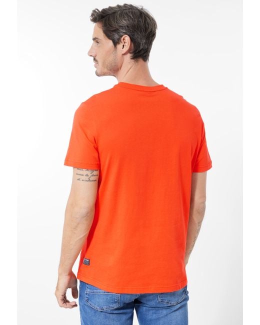 Street One Men Orange T-Shirt