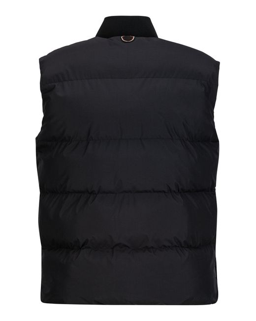 19V69 Italia by Versace Steppweste JOSEPH Stilvolle Weste mit Italien-Flaggen-Print, Regular Fit in Black für Herren