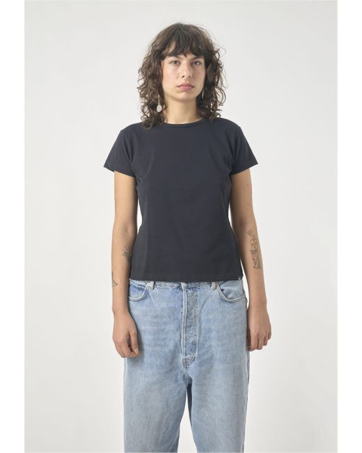 CLEPTOMANICX Blue T-Shirt Tee Ligull Slim Locker geschnitten