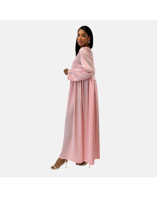 Elara Pink Sommerkleid Maxikleid Kleid (1-tlg)