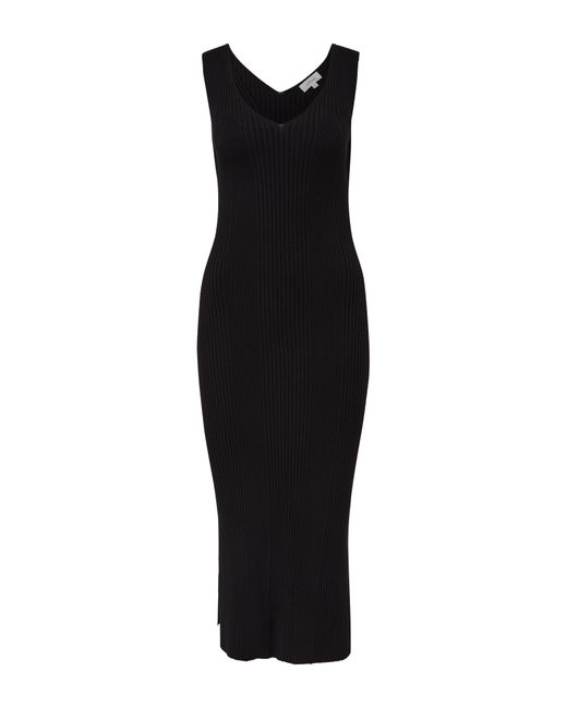S.oliver Black Maxikleid Maxi-Kleid mit Rippstruktur