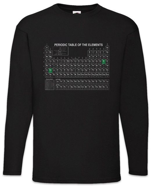Urban Backwoods Langarmshirt Black Br Ba Periodic Table Of The Elements Langarm T-Shirt Breaking für Herren