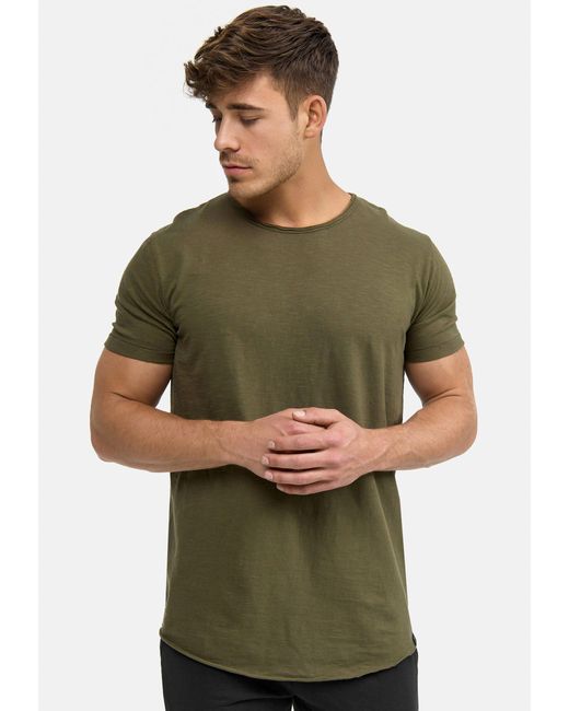 INDICODE Kurzarmshirt Willbur Tee in Green für Herren