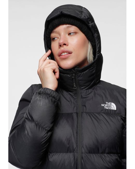 The North Face Black Daunenjacke W DIABLO DOWN 2.0 HOODIE Winterjacke mit Logostickerei