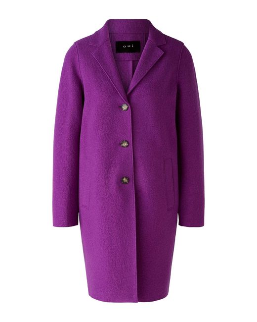 Ouí Purple Wollmantel Mantel MAYSON Boiled Wool