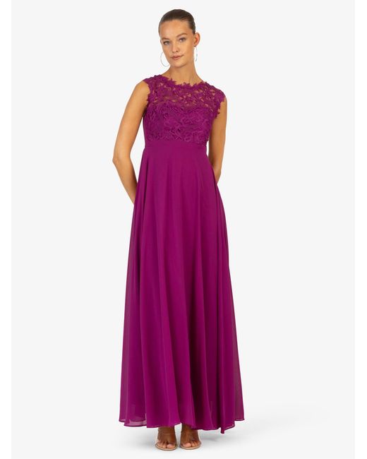 Kraimod Purple Abendkleid Kleider mit Kappenarme