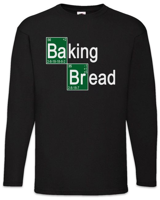 Urban Backwoods Langarmshirt Baking Bread II Langarm T-Shirt Breaking Bäcker Konditor Brot Bad Spaß in Black für Herren