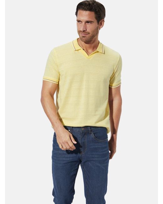 Babista Poloshirt NARION in Leinenoptik in Yellow für Herren