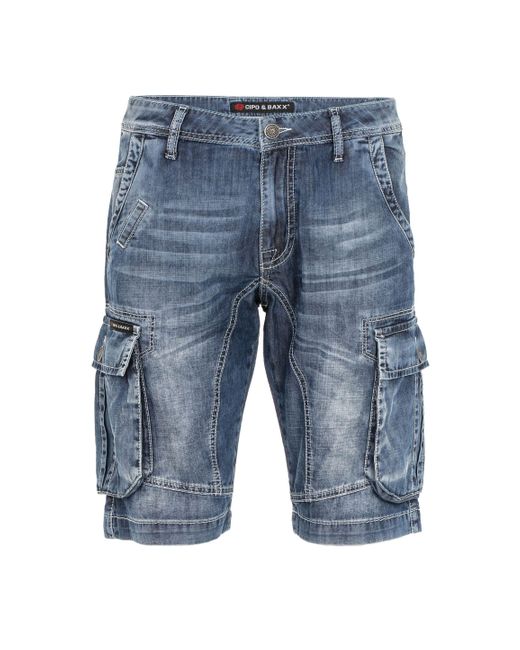 Cipo & Baxx Jeansbermudas Bermuda & Short aus reiner Baumwolle in Blue für Herren