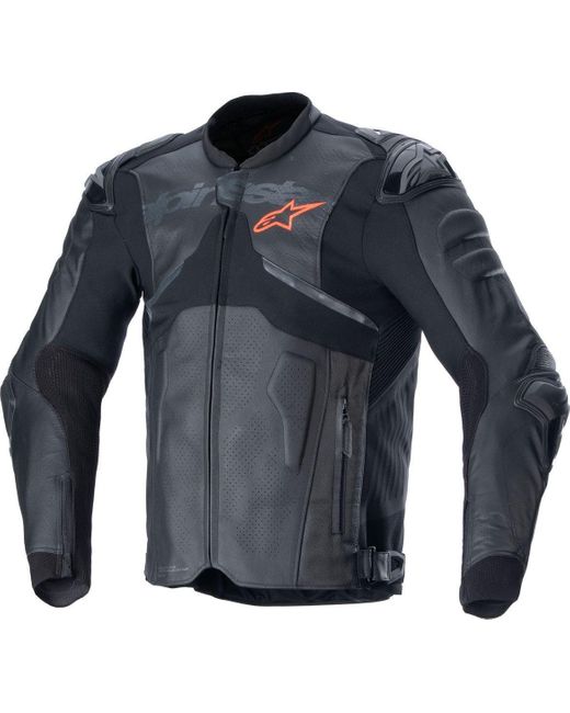 Alpinestars Motorradjacke Atem V5 perforierte Motorrad Lederjacke (wasserdicht) Perforiert in Blue für Herren