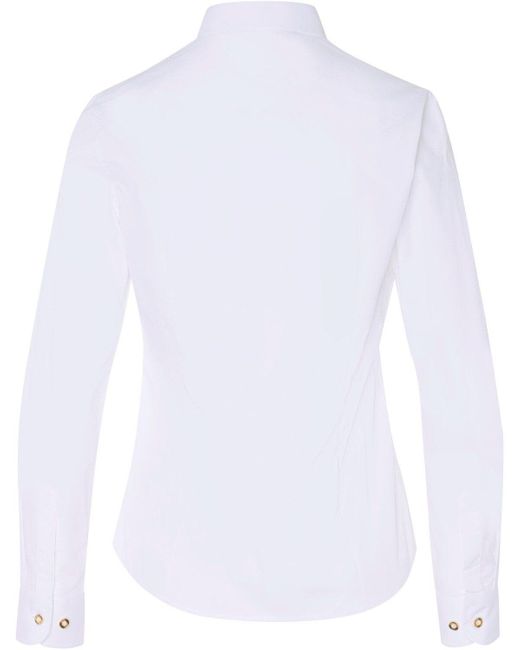 ALMSACH White Langarmbluse Stehkragenbluse Jugnd