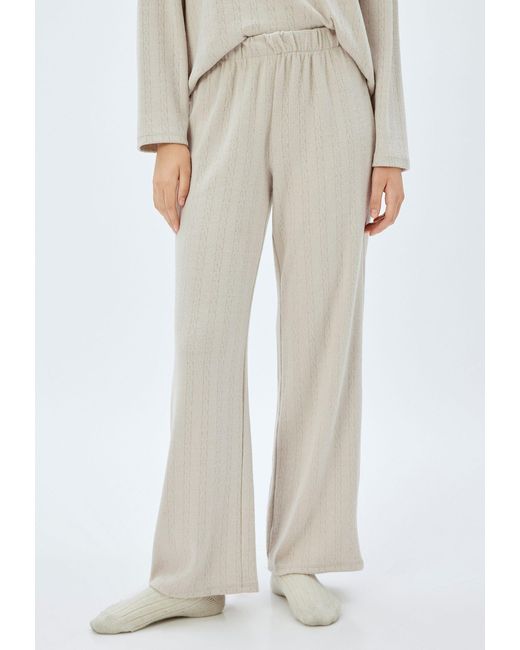 Koton White Schlafhose Normale Leibhöhe Mit Jacquard