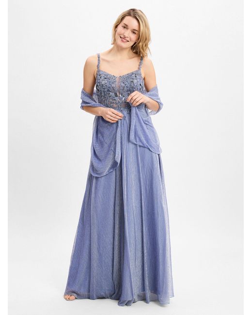 Unique Blue Abendkleid
