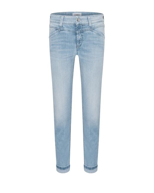 Cambio Blue Regular-fit-Jeans Parla seam cropped, summer super bleached