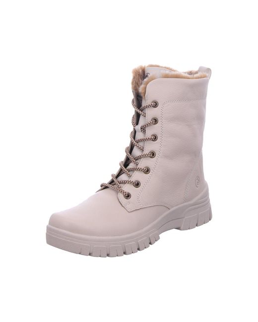 Remonte Black Schnürboots Echtes Leder