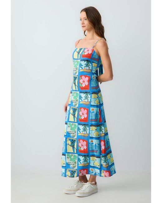 Jimmy Key Blue Minikleid Gewebtes blaues Kleid