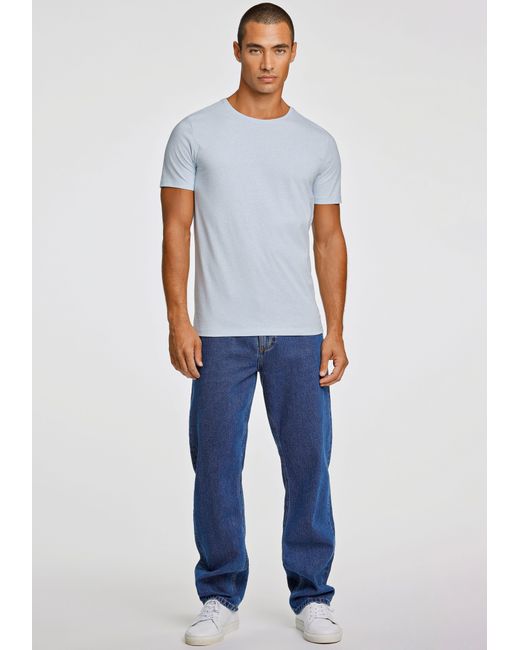 Lindbergh T-Shirt mit Rundhalsausschnitt in Blue für Herren