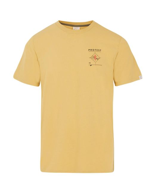 Protest Kurzarmshirt M Prtpenalt T- Kurzarm-Shirt in Yellow für Herren