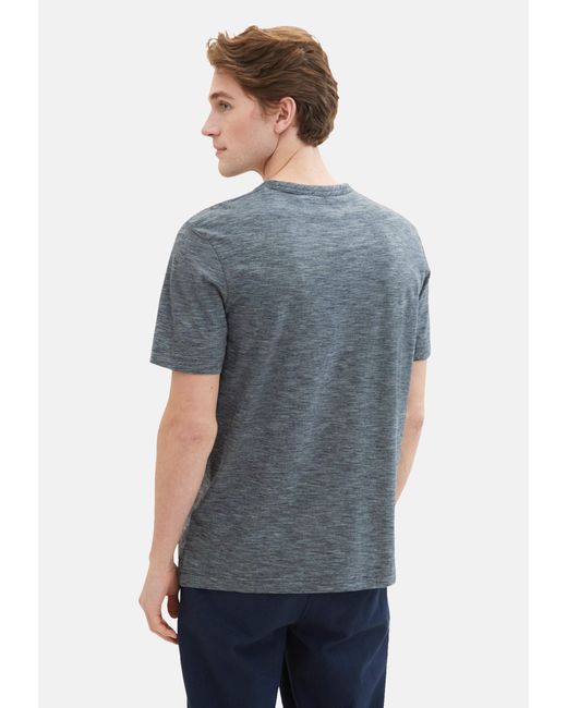 Tom Tailor T-Shirt Kurzarmshirt (1-tlg) in Blue für Herren