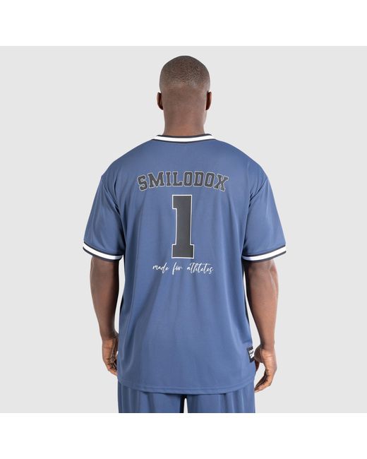 Smilodox T-Shirt Triple Thrive Oversize in Blue für Herren