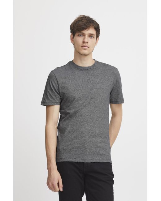 Casual Friday CFTHOR micro striped tee Basic T-Shirt in Gray für Herren