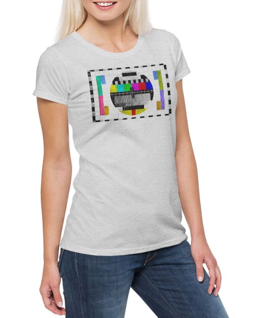 Urban Backwoods Gray Print- Test Picture Vintage III T-Shirt Testbild Retro Big Geek