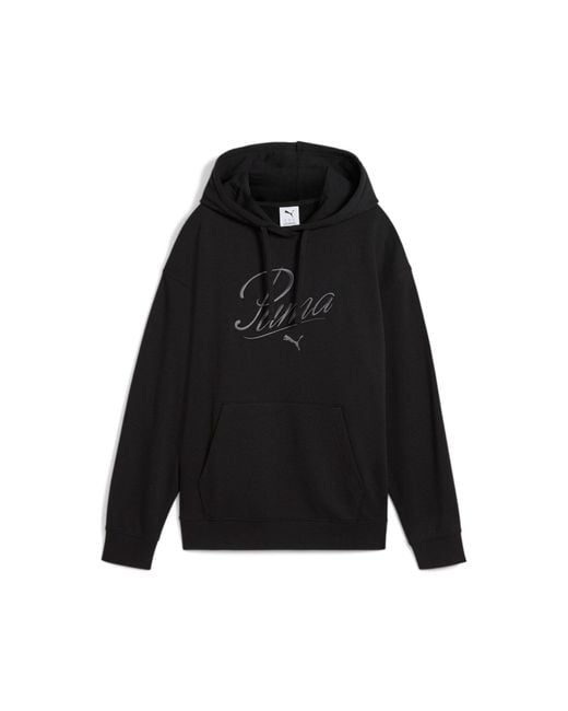 PUMA Black Kapuzensweatshirt ESS SCRIPT COMFORT HOODIE TR