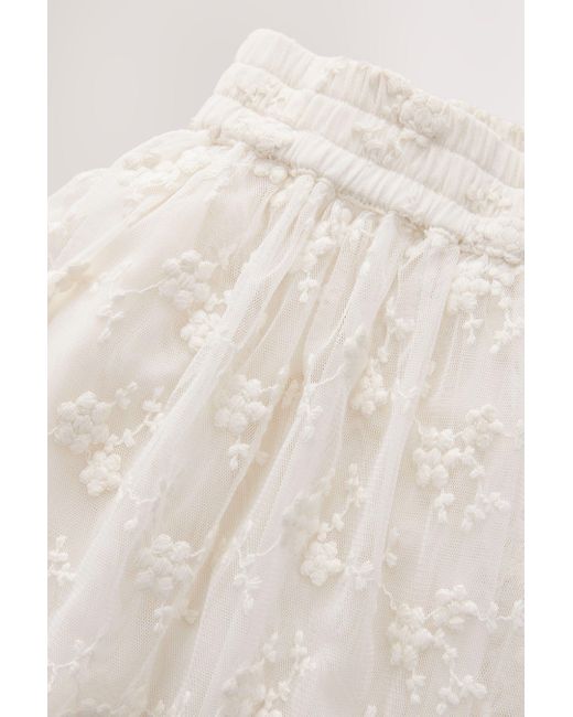 Next White Maxirock Maxi-Stufenrock mit Spitze (1-tlg)