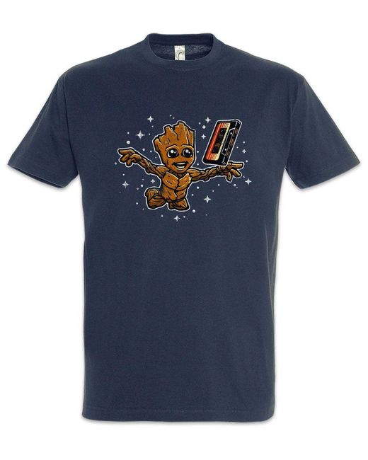 Urban Backwoods Print- Smells Like Tree Spirit T-Shirt Guardians Fun Baum Galaxy in Blue für Herren