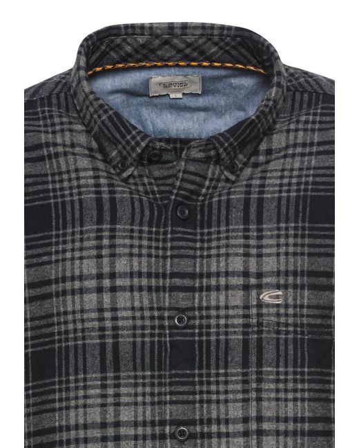 Camel Active Langarmhemd mit Karo Muster in Gray für Herren