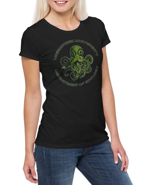 Urban Backwoods Black Print- Miskatonic Department of Zoology T-Shirt Cthulhu Call Horror