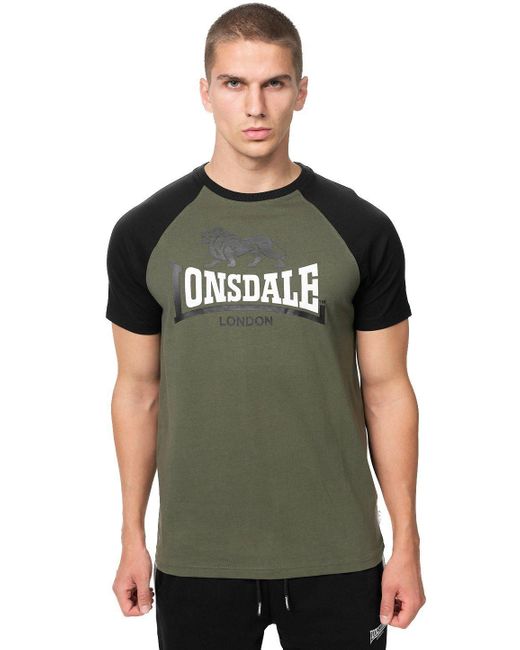 Lonsdale T-Shirt MAGILLIGAN in Green für Herren