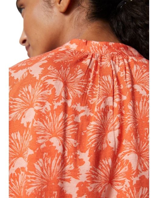 Marc O' Polo Orange Blusenshirt aus bedrucktem Single Jersey