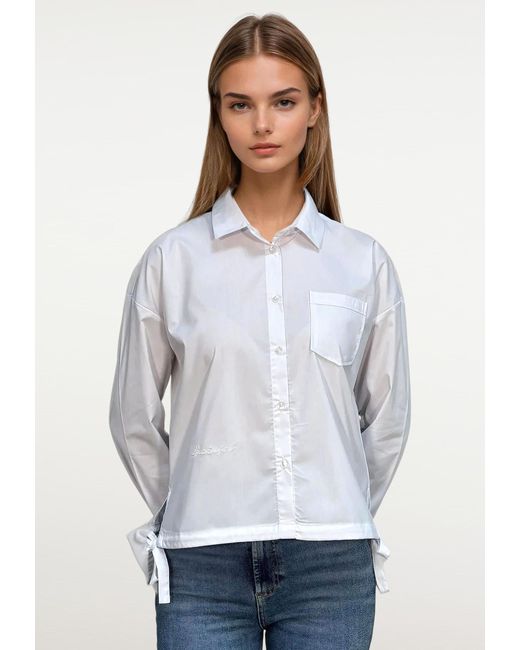 Frieda & Freddies White Klassische Bluse Blouse mit Knopfleiste