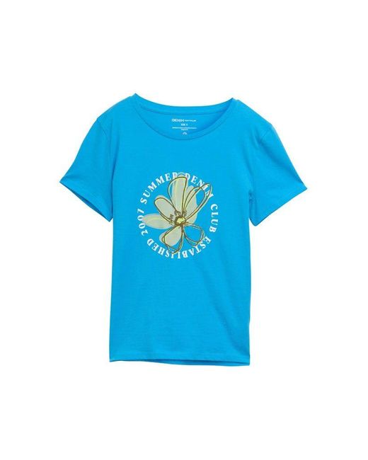 Tom Tailor Blue Langarmshirt T-shirt with chest print