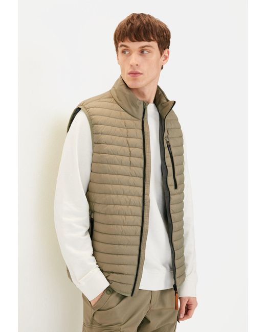 Camel Active Steppweste mit Stehkragen in Natural für Herren