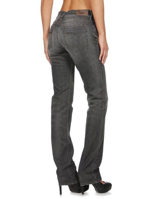 DIESEL Gray Straitzee 0815B Jeans Hose Regular Slim Straight