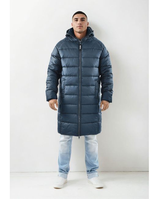 Alessandro Salvarini Winterjacke ASLoongi mit warmem Teddyfell und abnehmbarer Kapuze in Blue für Herren