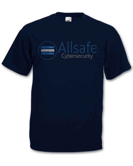 Urban Backwoods Print- Allsafe Cybersecurity T-Shirt Fsociety Hacker Evil E Corp Mr. in Blue für Herren
