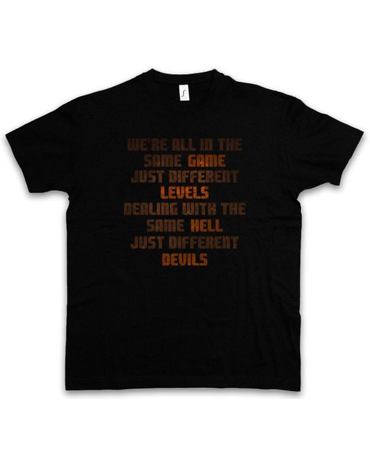Urban Backwoods Print- Different Levels Dealing With T-Shirt Red Beauty in the Broken in Blue für Herren