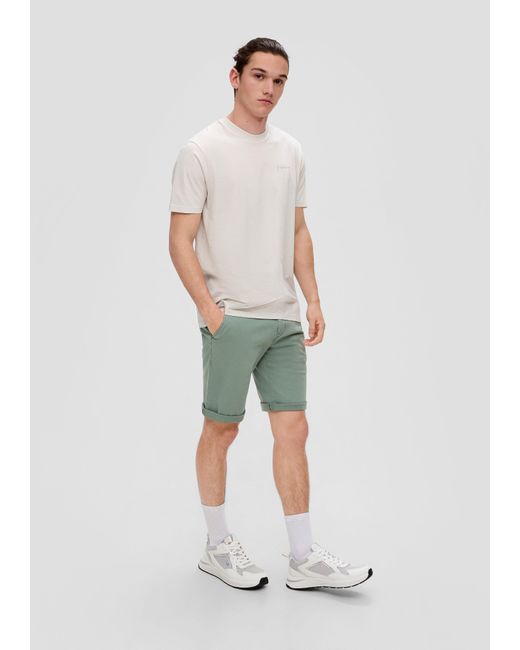 QS Cargoshorts Bermuda aus Baumwollstretch in Green für Herren
